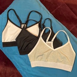 Victoria Secret PINK Lot of 3 Sports Bras Size S Black/Gray/White 🖤